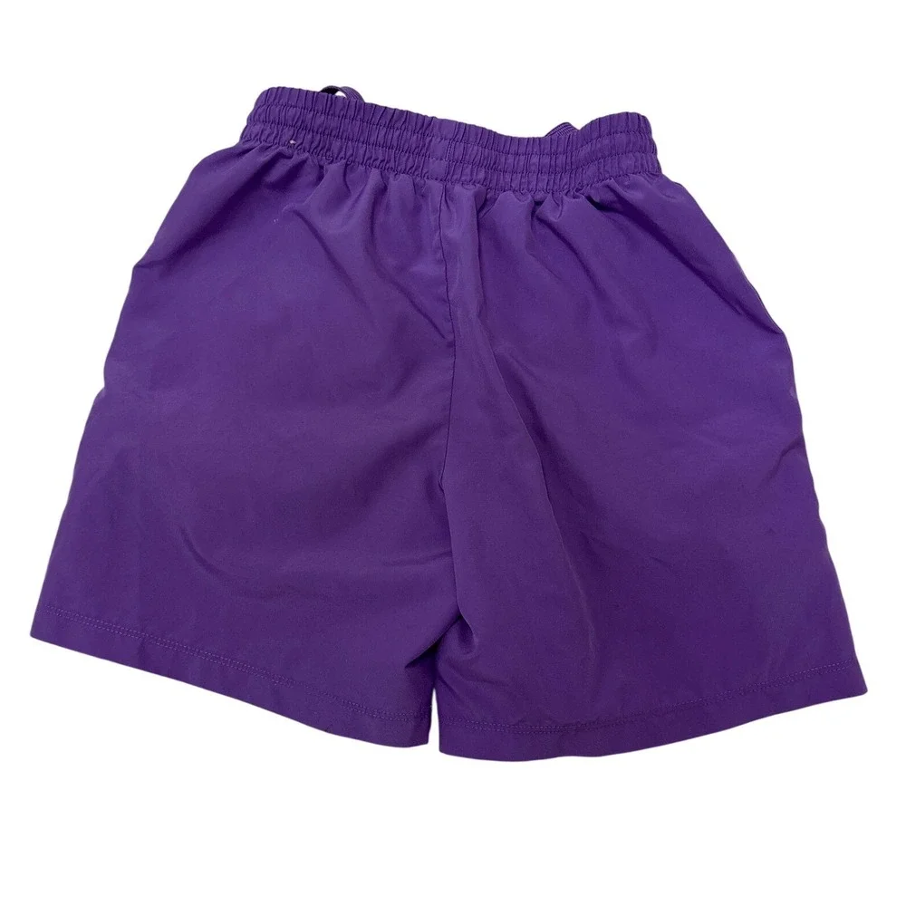 Nike Boys Kids Dri-FIT Athletic Shorts Purple Elastic Waist Drawstring Small S